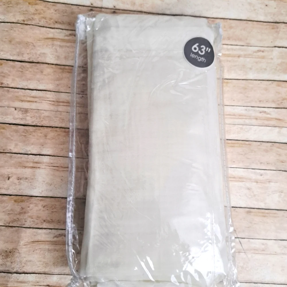 Lot of 3 JCP Home Collections Lisette One-Rod Pocket Panel Cream 60